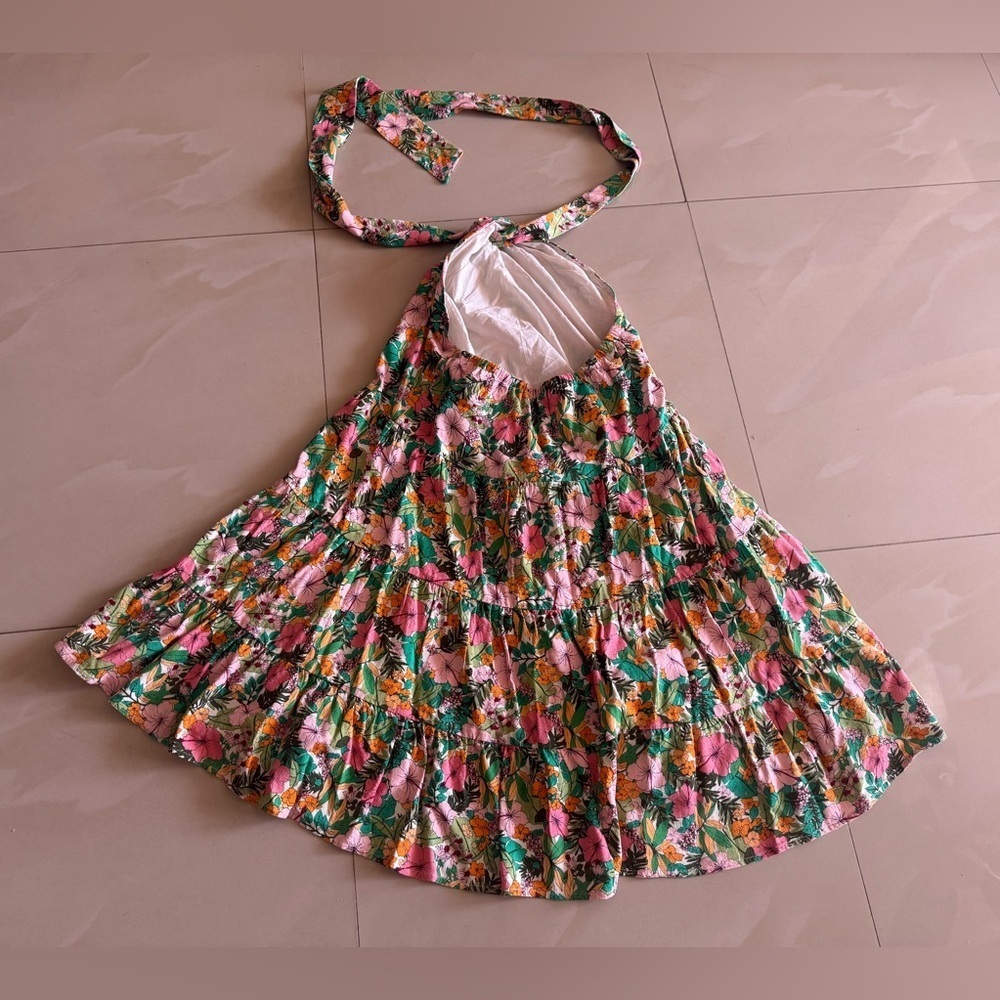 Copper Key Floral Printed
Tiered Halter Dress | Dillard's size small - Picture 3 of 16